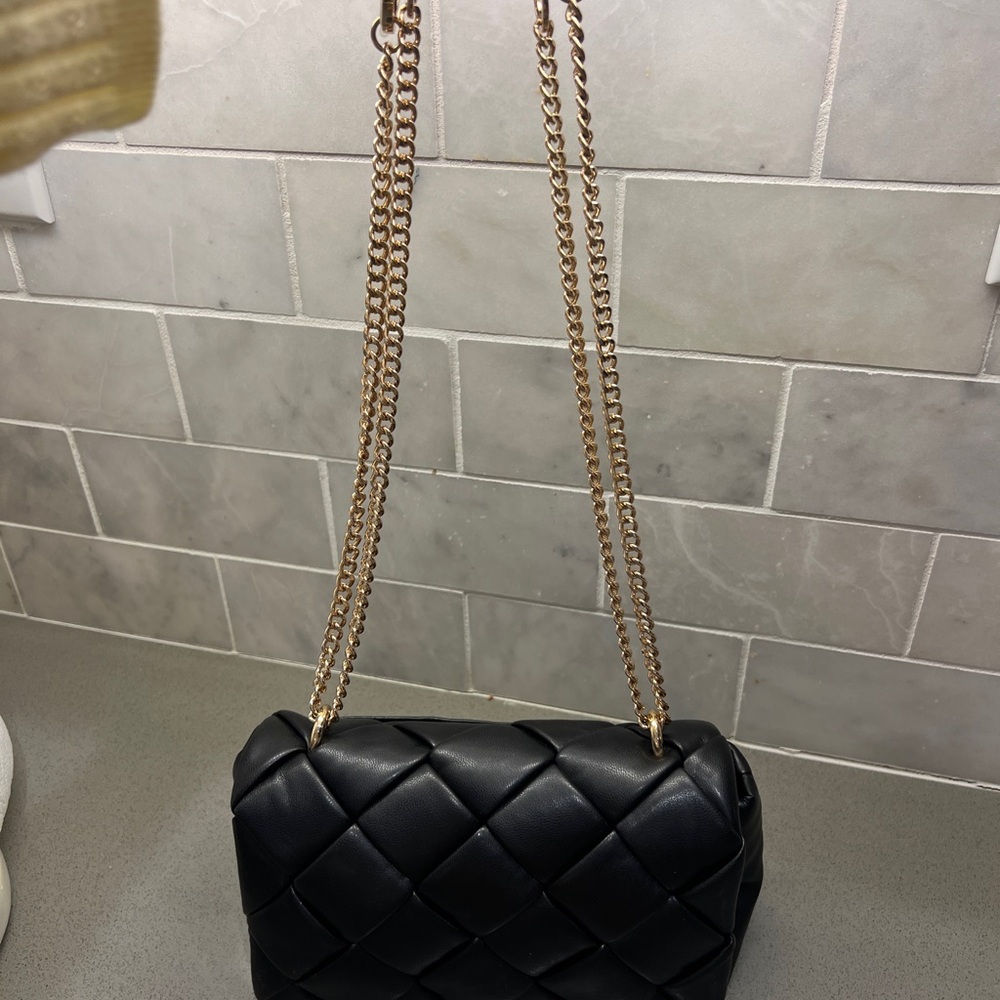 Black Quilted Chain Bag